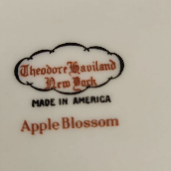 Theodore Haviland Apple Blossom Floral Salad Plate 8" - Picture 3 of 3